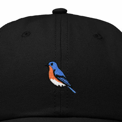 Dalix Eastern Bluebird Missouri Embroidered Bird Cotton Baseball Cap Dad Hat Mens Womens Outdoor Summer in Black