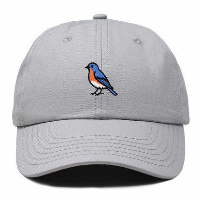 Dalix Eastern Bluebird Missouri Embroidered Bird Cotton Baseball Cap Dad Hat Mens Womens Outdoor Summer in Gray