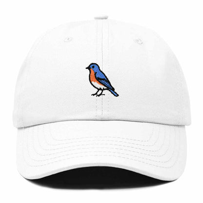 Dalix Eastern Bluebird Missouri Embroidered Bird Cotton Baseball Cap Dad Hat Mens Womens Outdoor Summer in White