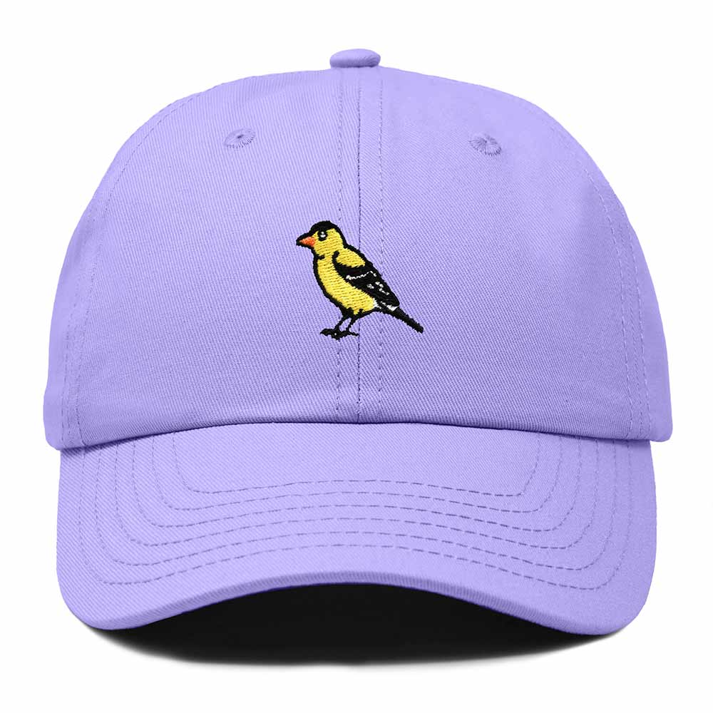 Dalix Eastern Goldfinch Iowa Embroidered Bird Cotton Baseball Cap Dad Hat Mens Womens Outdoor Summer in Lavender
