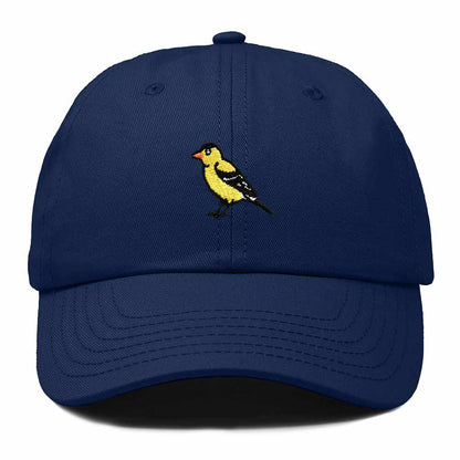 Dalix Eastern Goldfinch Iowa Embroidered Bird Cotton Baseball Cap Dad Hat Mens Womens Outdoor Summer in Navy Blue