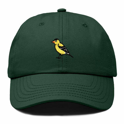 Dalix Eastern Goldfinch New Jersey Embroidered Bird Cotton Baseball Cap Dad Hat Mens Womens Outdoor Summer in Dark Green