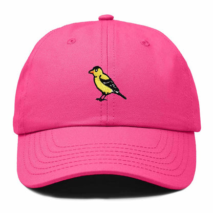 Dalix Eastern Goldfinch New Jersey Embroidered Bird Cotton Baseball Cap Dad Hat Mens Womens Outdoor Summer in Hot Pink