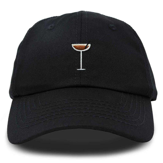 Dalix Coffee Martini Embroidered Cap Cotton Baseball Cute Cool Dad Hat Womens in Black