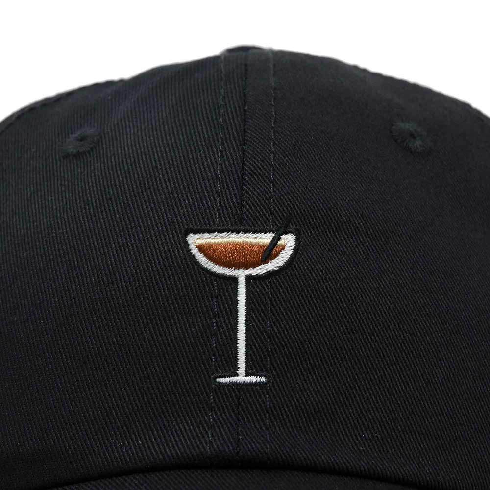 Dalix Coffee Martini Embroidered Cap Cotton Baseball Cute Cool Dad Hat Womens in Black