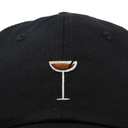 Dalix Coffee Martini Embroidered Cap Cotton Baseball Cute Cool Dad Hat Womens in Black
