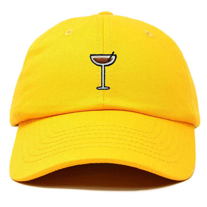 Dalix Coffee Martini Embroidered Cap Cotton Baseball Cute Cool Dad Hat Womens in Gold