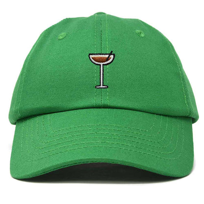 Dalix Coffee Martini Embroidered Cap Cotton Baseball Cute Cool Dad Hat Womens in Kelly Green