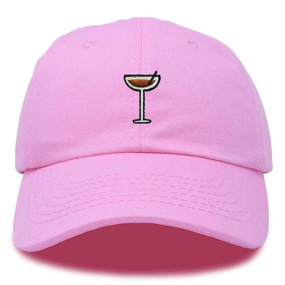 Dalix Coffee Martini Embroidered Cap Cotton Baseball Cute Cool Dad Hat Womens in Light Pink