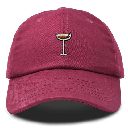 Dalix Coffee Martini Embroidered Cap Cotton Baseball Cute Cool Dad Hat Womens in Maroon