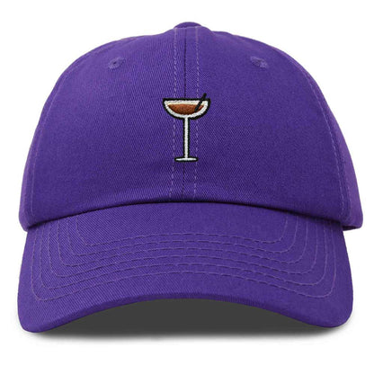 Dalix Coffee Martini Embroidered Cap Cotton Baseball Cute Cool Dad Hat Womens in Purple