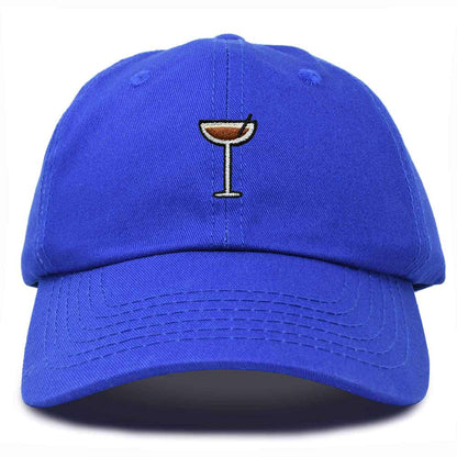 Dalix Coffee Martini Embroidered Cap Cotton Baseball Cute Cool Dad Hat Womens in Royal Blue