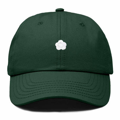 Dalix Lil Flower Embroidered Cotton Cap Outdoor Dad Hat Womens in Dark Green