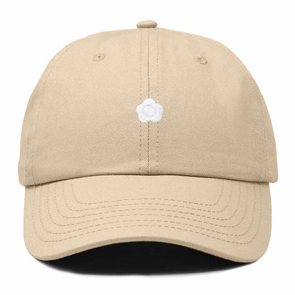 Dalix Lil Flower Embroidered Cotton Cap Outdoor Dad Hat Womens in Khaki