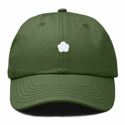 Dalix Lil Flower Embroidered Cotton Cap Outdoor Dad Hat Womens in Olive