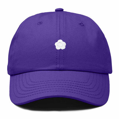 Dalix Lil Flower Embroidered Cotton Cap Outdoor Dad Hat Womens in Purple