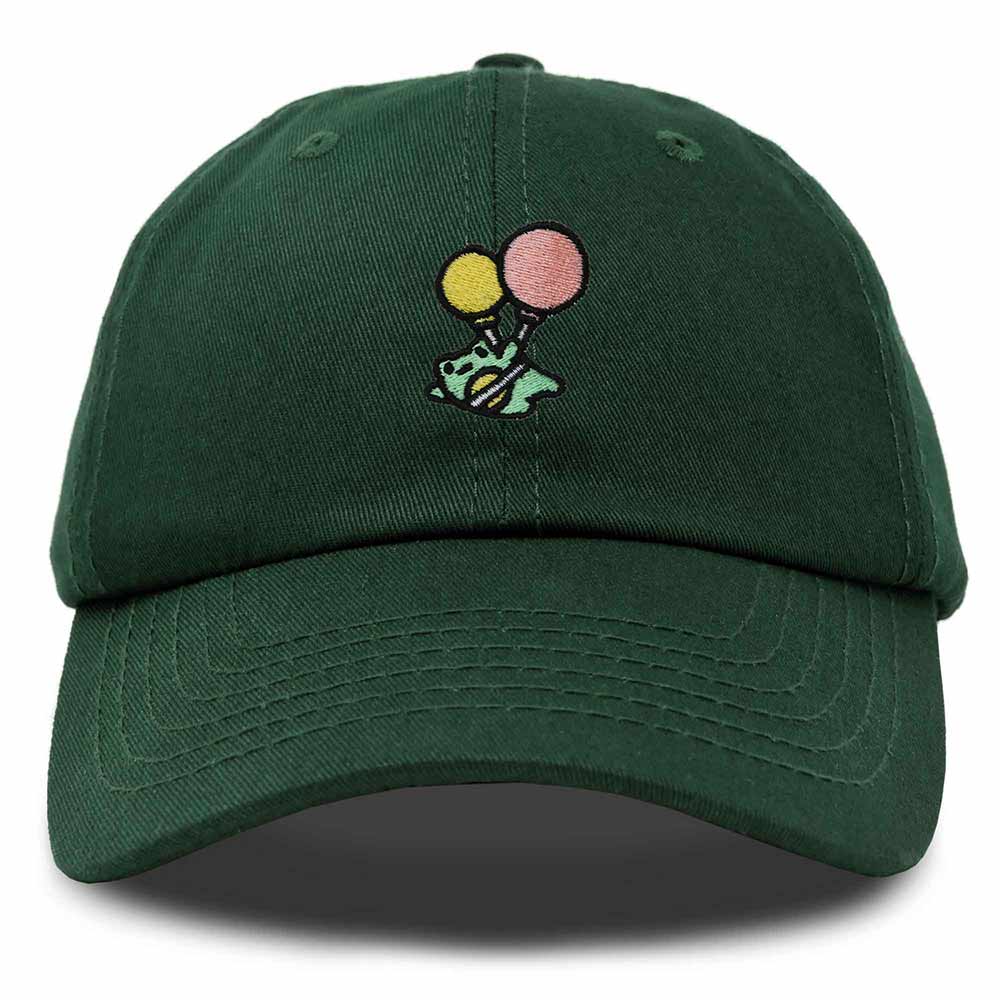Dalix Soaring Frog Embroidered Womens Cotton Dad Hat Baseball Cap Adjustable in Dark Green