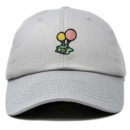 Dalix Soaring Frog Embroidered Womens Cotton Dad Hat Baseball Cap Adjustable in Gray
