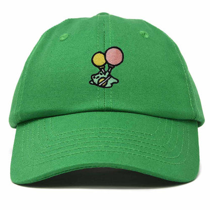 Dalix Soaring Frog Embroidered Womens Cotton Dad Hat Baseball Cap Adjustable in Kelly Green