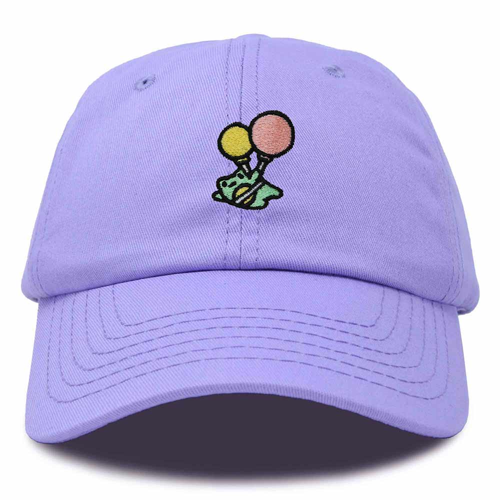 Dalix Soaring Frog Embroidered Womens Cotton Dad Hat Baseball Cap Adjustable in Lavender