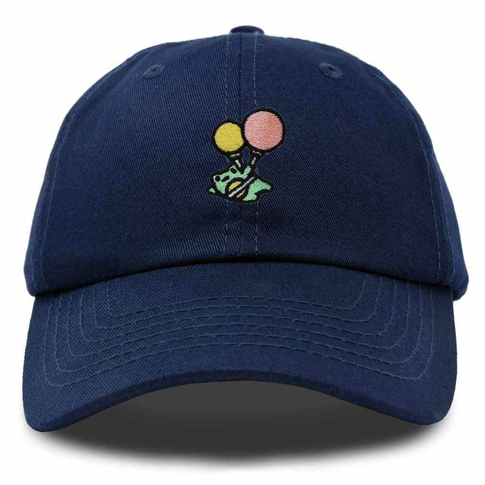 Dalix Soaring Frog Embroidered Womens Cotton Dad Hat Baseball Cap Adjustable in Navy Blue