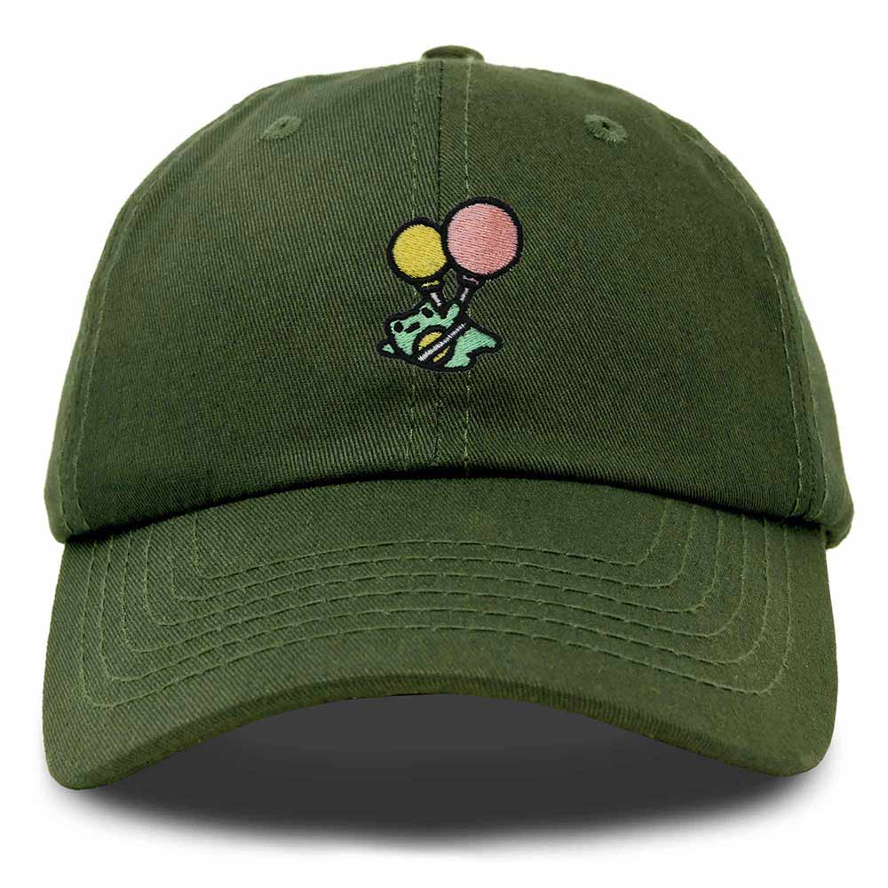 Dalix Soaring Frog Embroidered Womens Cotton Dad Hat Baseball Cap Adjustable in Olive