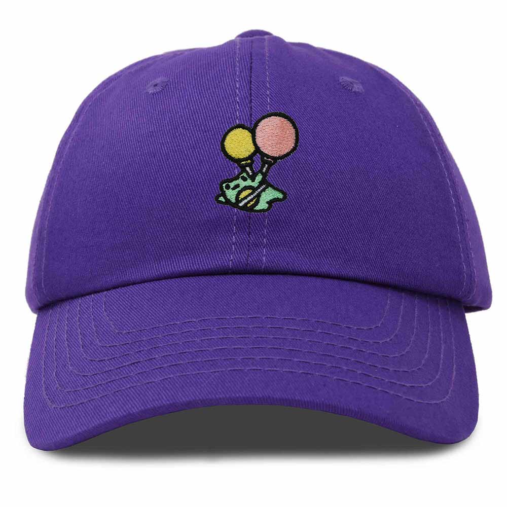 Dalix Soaring Frog Embroidered Womens Cotton Dad Hat Baseball Cap Adjustable in Purple