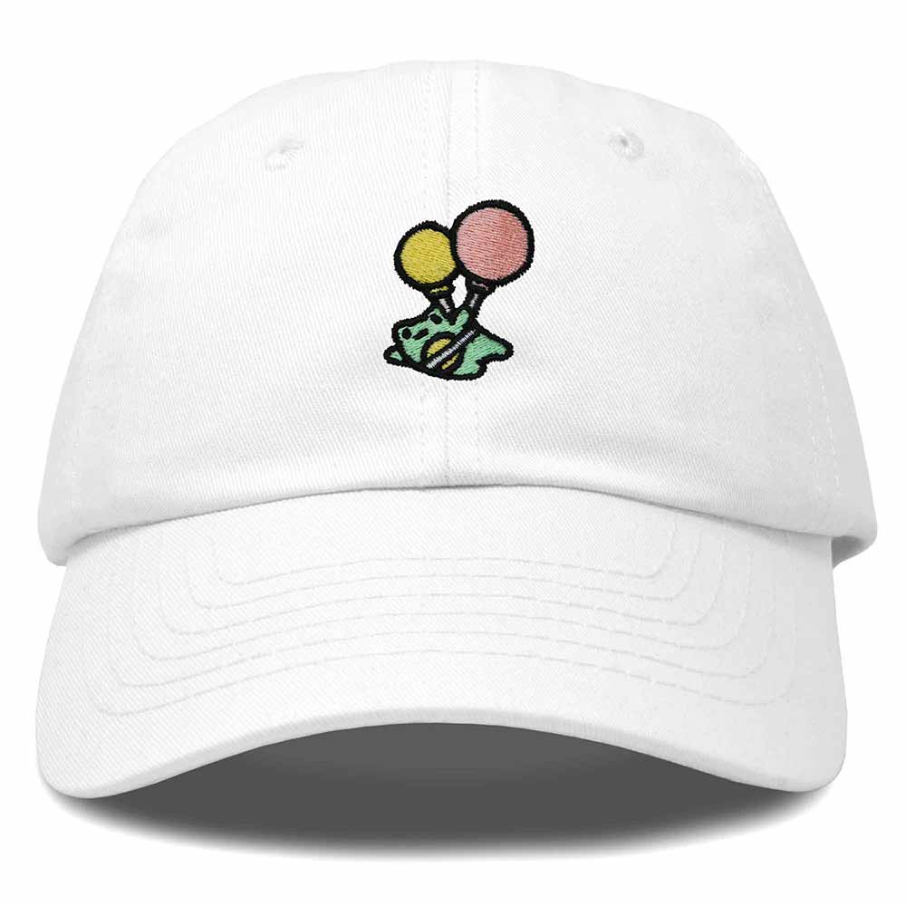 Dalix Soaring Frog Embroidered Womens Cotton Dad Hat Baseball Cap Adjustable in White