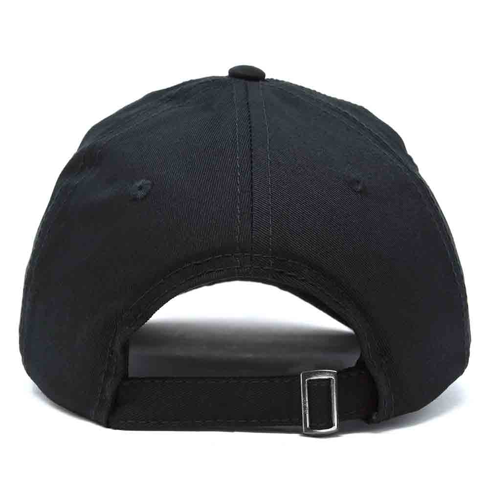 Dalix Ghost Embroidered Mens Womens Cotton Dad Hat Baseball Cap Adjustable in Black
