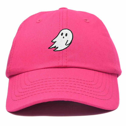 Dalix Ghost Embroidered Mens Womens Cotton Dad Hat Baseball Cap Adjustable in Hot Pink