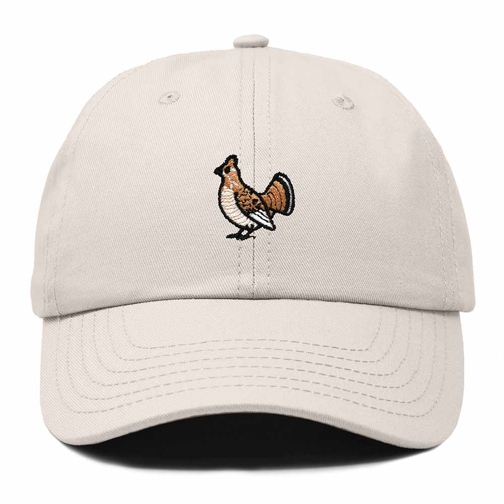 Dalix Ruffed Grouse Pennsylvania Embroidered Bird Cotton Baseball Cap Dad Hat Mens Womens Outdoor Summer in Beige