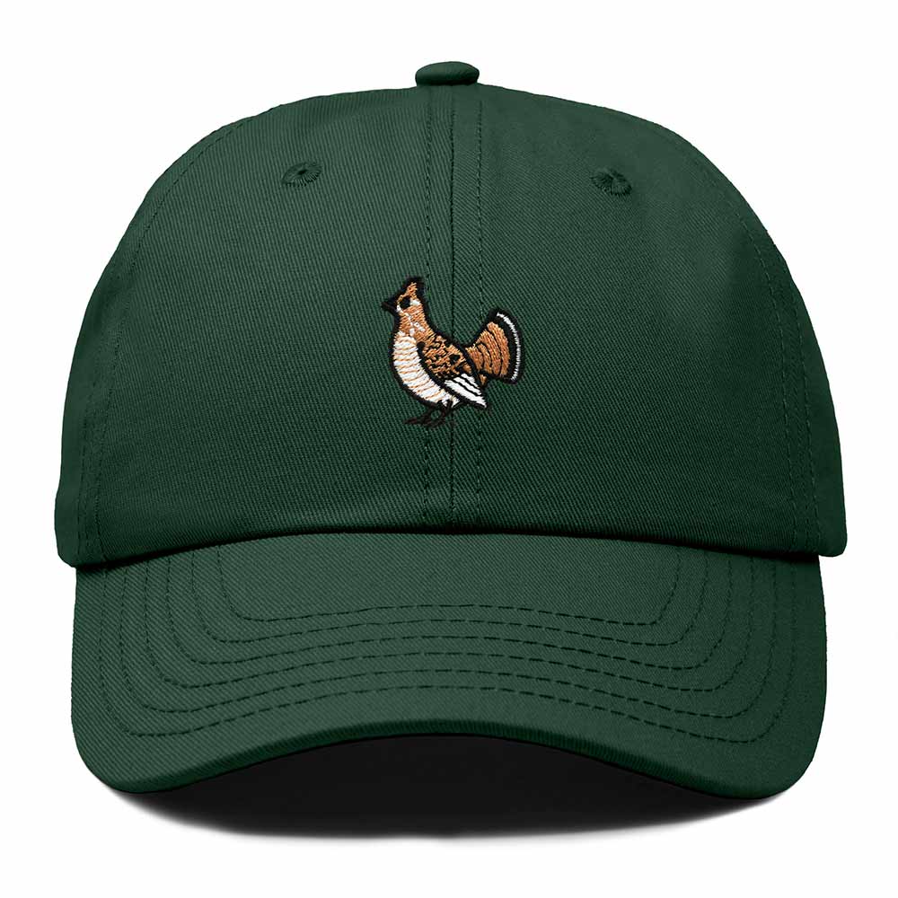 Dalix Ruffed Grouse Pennsylvania Embroidered Bird Cotton Baseball Cap Dad Hat Mens Womens Outdoor Summer in Dark Green