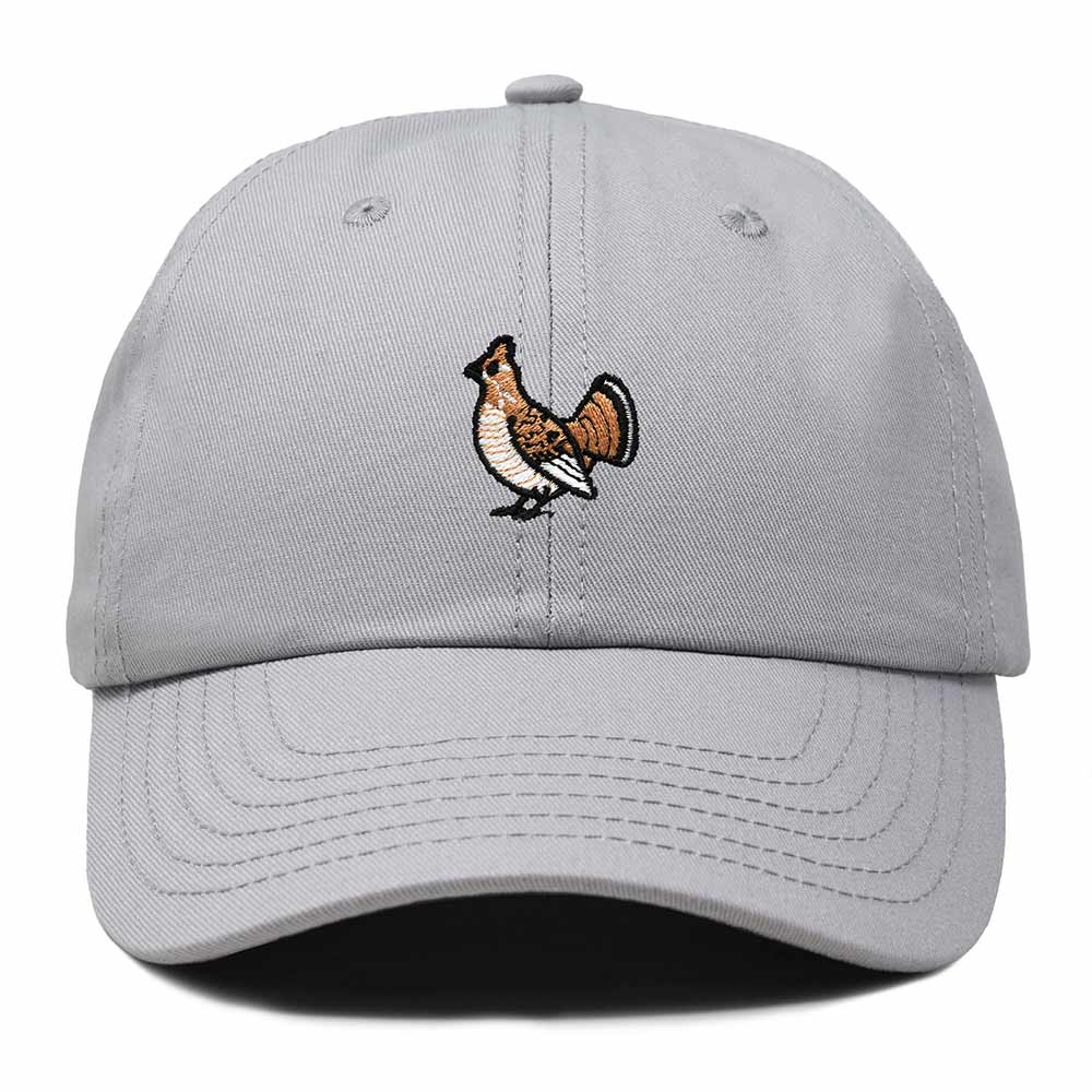 Dalix Ruffed Grouse Pennsylvania Embroidered Bird Cotton Baseball Cap Dad Hat Mens Womens Outdoor Summer in Gray