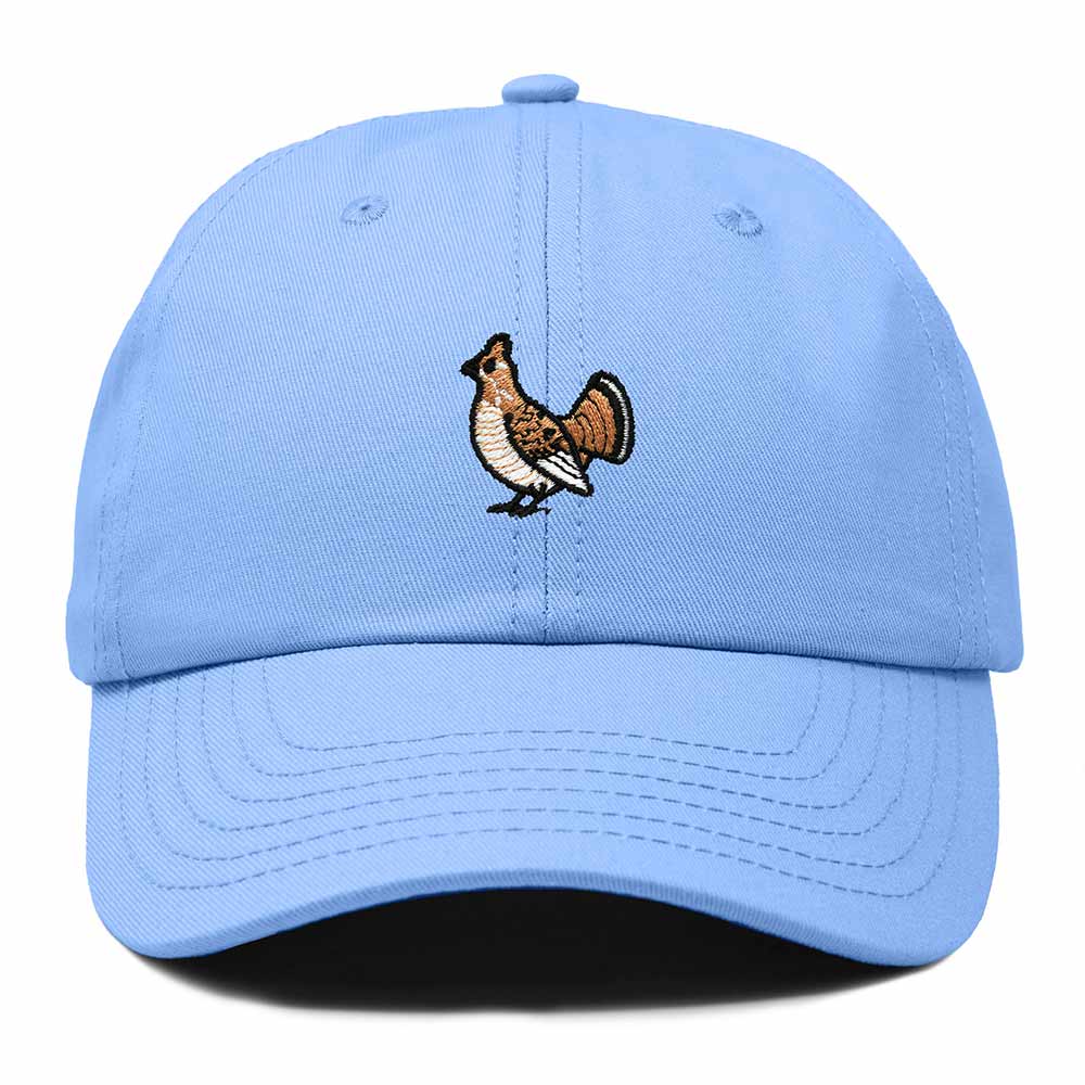 Dalix Ruffed Grouse Pennsylvania Embroidered Bird Cotton Baseball Cap Dad Hat Mens Womens Outdoor Summer in Light Blue