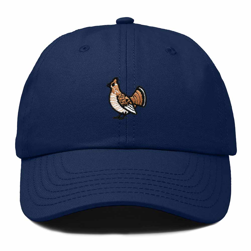 Dalix Ruffed Grouse Pennsylvania Embroidered Bird Cotton Baseball Cap Dad Hat Mens Womens Outdoor Summer in Navy Blue