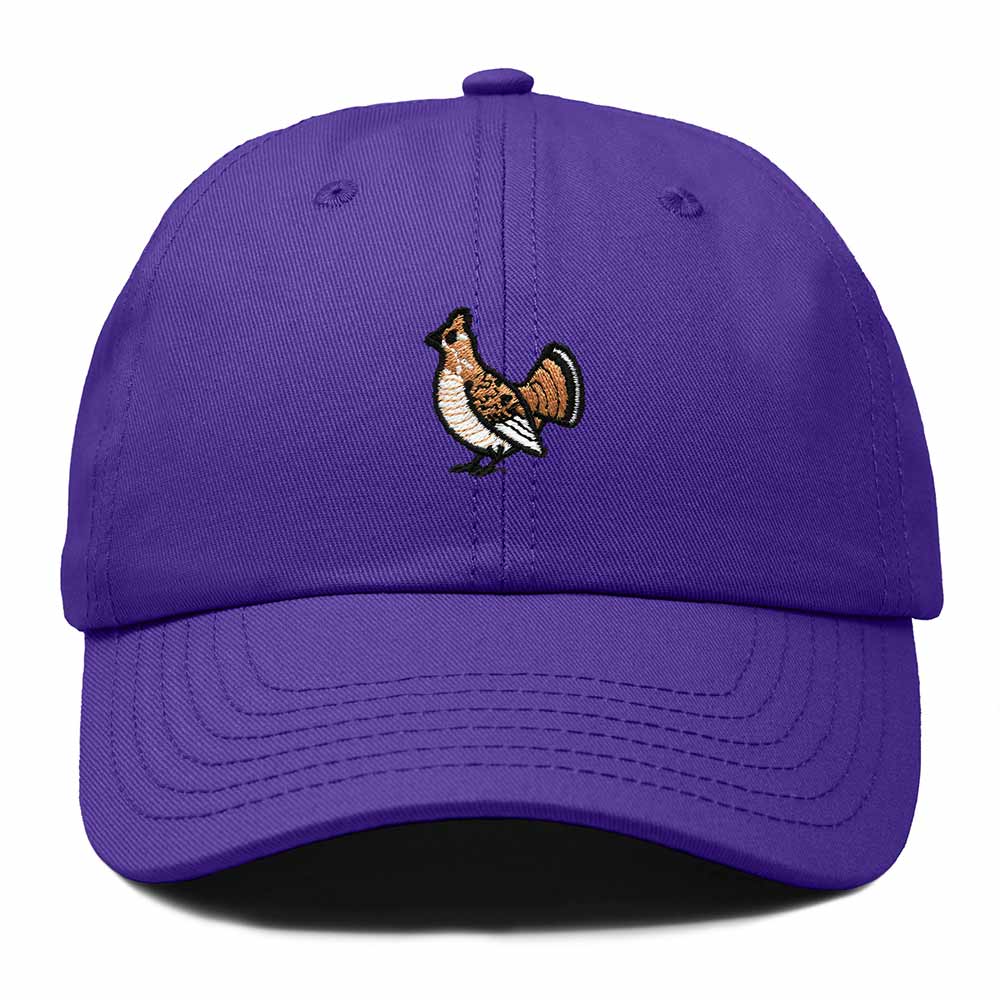 Dalix Ruffed Grouse Pennsylvania Embroidered Bird Cotton Baseball Cap Dad Hat Mens Womens Outdoor Summer in Purple