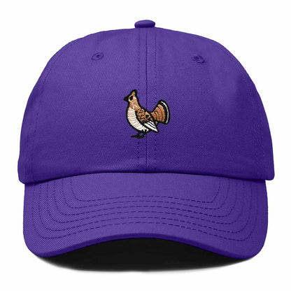 Dalix Ruffed Grouse Pennsylvania Embroidered Bird Cotton Baseball Cap Dad Hat Mens Womens Outdoor Summer in Purple