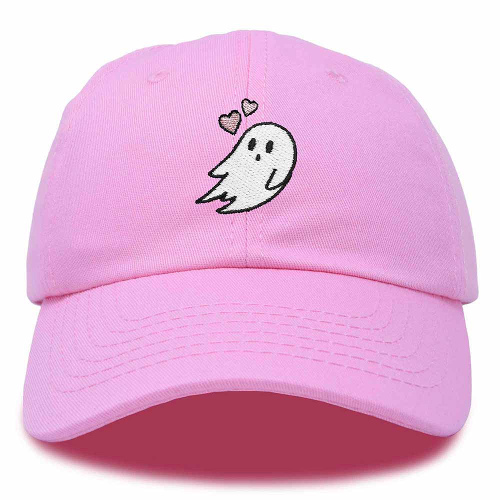 Dalix Heartly Ghost Embroidered Mens Womens Cotton Dad Hat Baseball Cap Adjustable