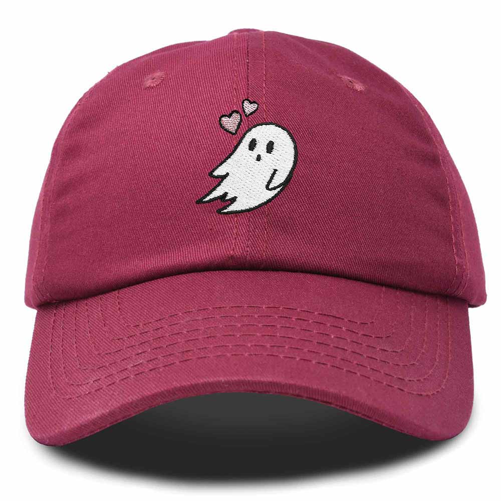 Dalix Heartly Ghost Embroidered Mens Womens Cotton Dad Hat Baseball Cap Adjustable