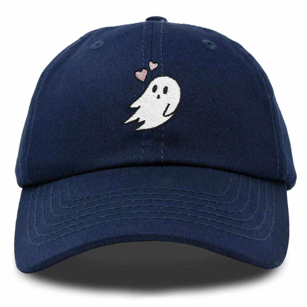 Dalix Heartly Ghost Embroidered Mens Womens Cotton Dad Hat Baseball Cap Adjustable