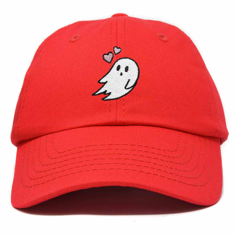 Dalix Heartly Ghost Embroidered Mens Womens Cotton Dad Hat Baseball Cap Adjustable