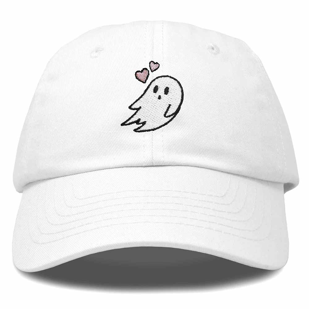 Dalix Heartly Ghost Embroidered Mens Womens Cotton Dad Hat Baseball Cap Adjustable