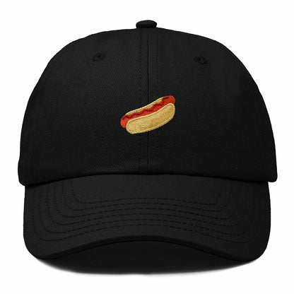 Dalix Ketchup Hot Dog Embroidered Cotton Dad Hat Food Adjustable Baseball Cap Summer Outdoor Unisex Mens Womens in Black