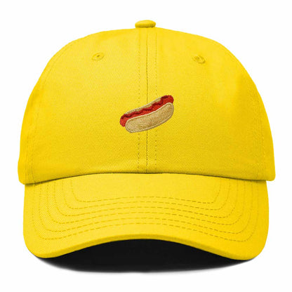 Dalix Ketchup Hot Dog Embroidered Cotton Dad Hat Food Adjustable Baseball Cap Summer Outdoor Unisex Mens Womens in Gold