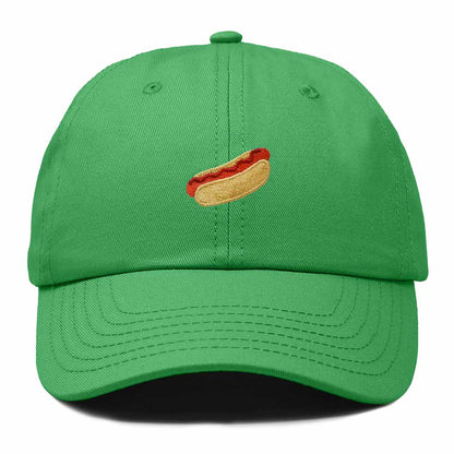 Dalix Ketchup Hot Dog Embroidered Cotton Dad Hat Food Adjustable Baseball Cap Summer Outdoor Unisex Mens Womens in Kelly Green