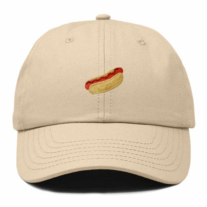Dalix Ketchup Hot Dog Embroidered Cotton Dad Hat Food Adjustable Baseball Cap Summer Outdoor Unisex Mens Womens in Khaki