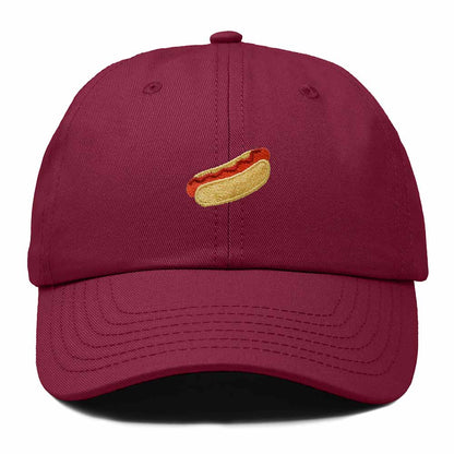 Dalix Ketchup Hot Dog Embroidered Cotton Dad Hat Food Adjustable Baseball Cap Summer Outdoor Unisex Mens Womens in Maroon