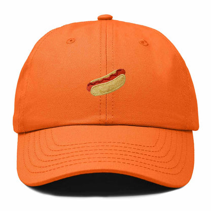 Dalix Ketchup Hot Dog Embroidered Cotton Dad Hat Food Adjustable Baseball Cap Summer Outdoor Unisex Mens Womens in Orange