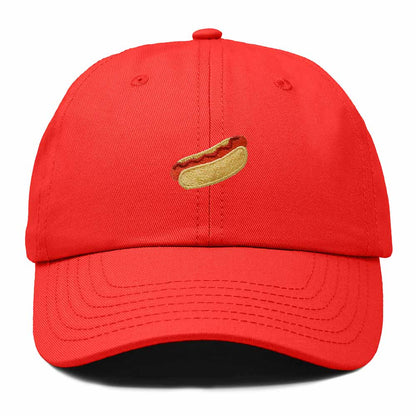 Dalix Ketchup Hot Dog Embroidered Cotton Dad Hat Food Adjustable Baseball Cap Summer Outdoor Unisex Mens Womens in Red
