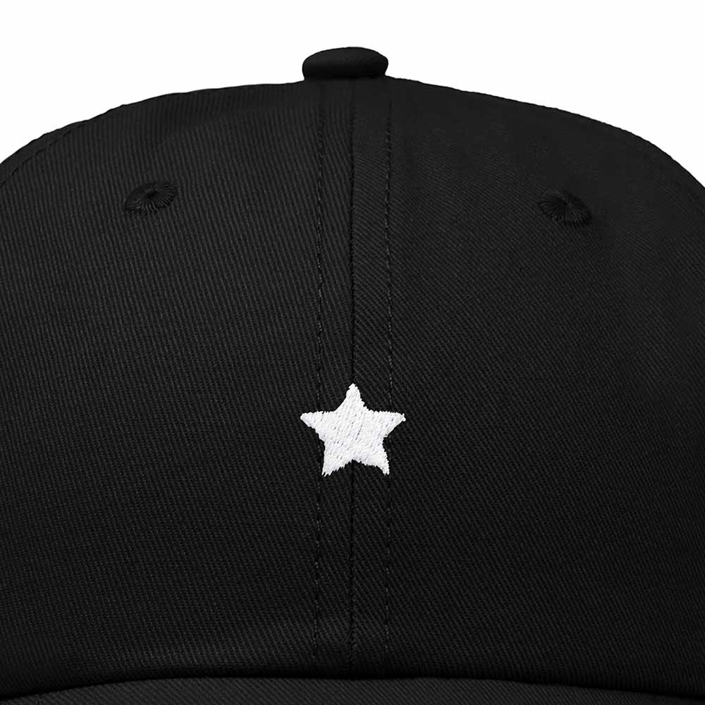 Dalix Lil Star Embroidered Cotton Cap Outdoor Dad Hat Womens in Black